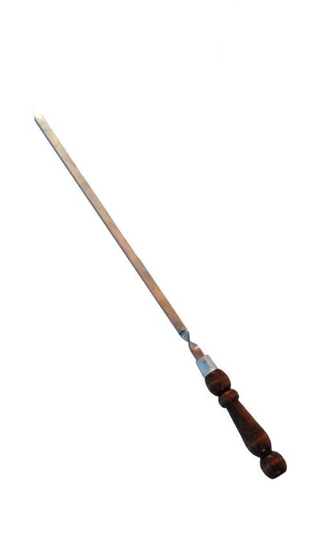 Шампур для шашлыка с деревянной ручкой, 55 см